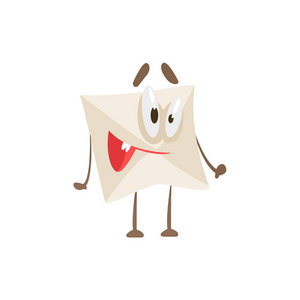 快乐的人性化的信纸信封卡通人物表情符号图照片