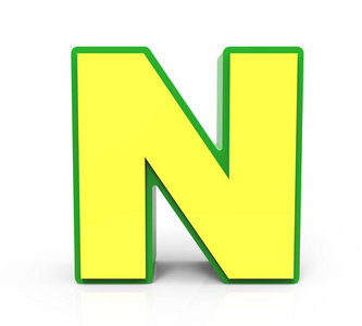 3d 玩具字母 N