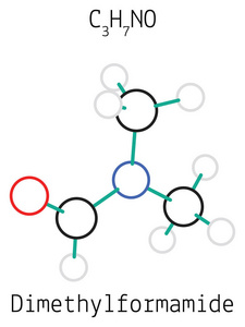 二甲基甲酰胺 C3h7no 分子