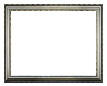 银色长方形框架在白色背景, 隔绝照片
