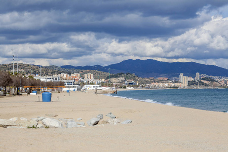 西班牙加泰罗尼亚 Badalona 海滩