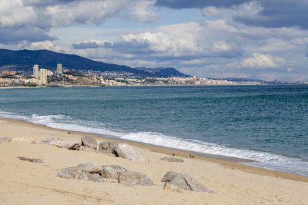 西班牙加泰罗尼亚 Badalona 海滩