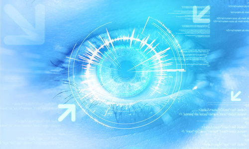 未来的用户界面与用户的眼球图片