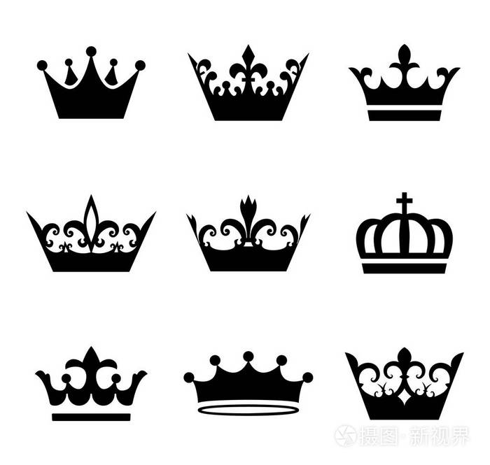 女王皇冠符号图案大全图片