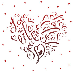 心刻字海报照片