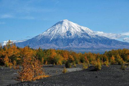 奥斯奇克火山。3682 m 俄罗斯远东堪察加半岛