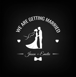 剪影婚礼新郎新娘花环框架新郎新娘婚礼情侣剪影新郎新娘剪影新郎新娘