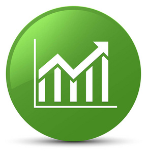 统计图标软绿色圆形按钮照片