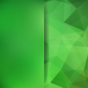 抽象的几何风格绿色背景。模糊与玻璃的背景。矢量图