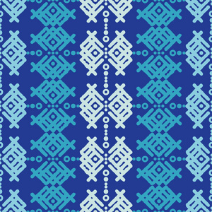 民族波西米亚无缝格局。传统饰品。几何背景。民俗题材。纺织品融洽