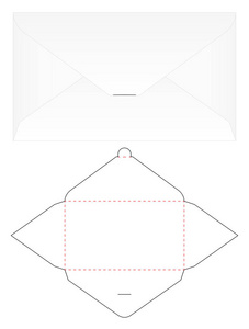 信封展开图片