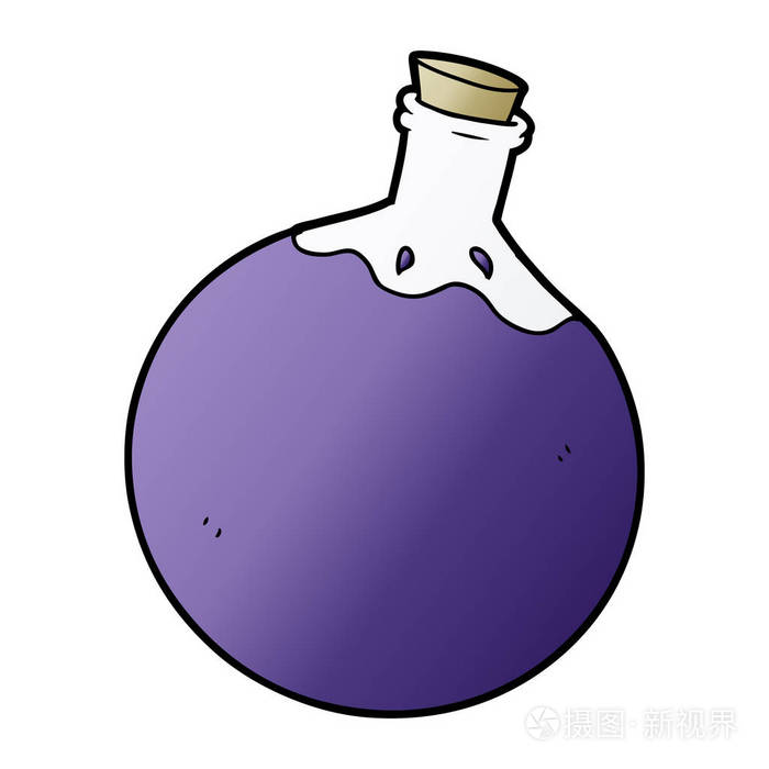 卡通药水的矢量图解