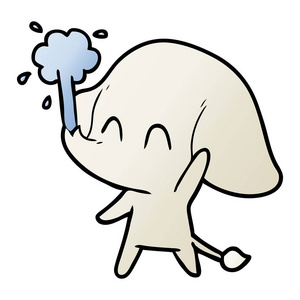 可爱回力卡通大象的矢量图照片