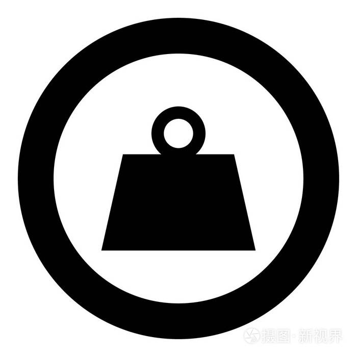 圆的重量黑色图标
