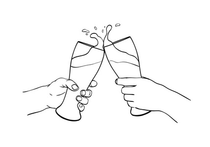黑线绘制简单的草图, 标志.