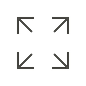 全屏图标矢量.行最大化符号照片