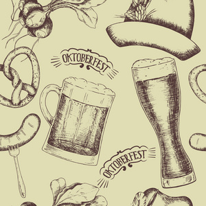 慕尼黑啤酒节矢量图图片