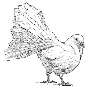 鸽子的配置文件白光鸽子素描照片