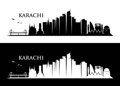 巴基斯坦卡拉奇, 矢量插画