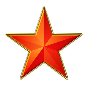 矢量背景竞争和奖项图标白色衬底上的 3d 红星红星竞