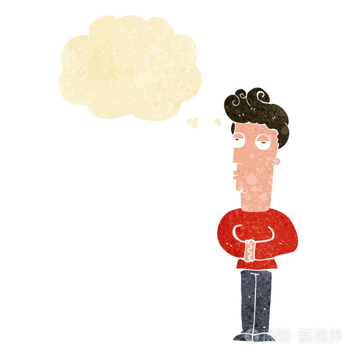 卡通漫画与思想泡泡傲慢自大的人