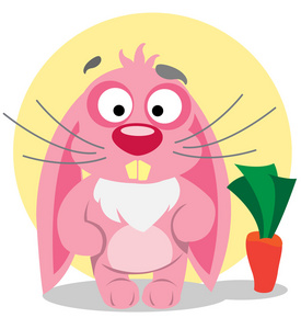 粉红色的小兔子图片