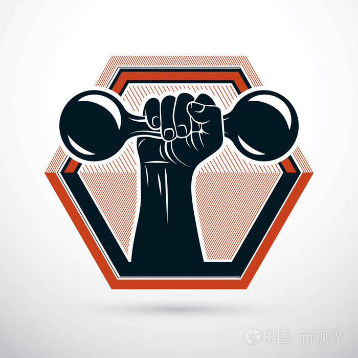 胳膊支撑着哑铃图标