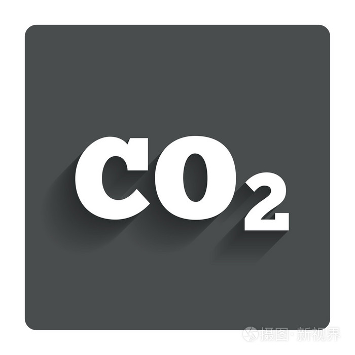 co2 二氧化碳公式符号图标。化学