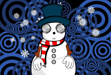雪人卡通圣诞背景 card4