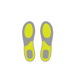 鞋垫孤立在白色背景上的平面图标