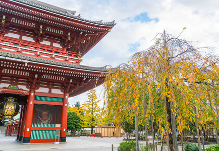 美丽的建筑，在周围浅草区的浅草寺