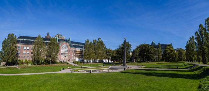 斯德哥尔摩，瑞典2016 年 9 月 20 日 斯德哥尔摩大学建筑和公园