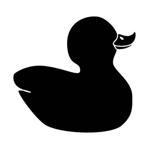 橡胶鸭孤立的图标