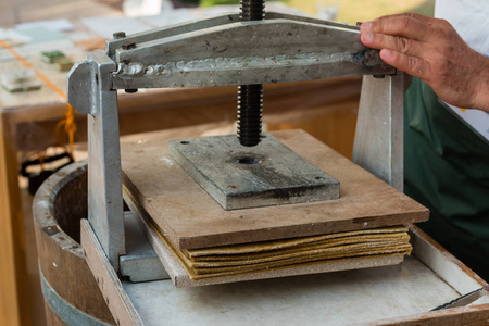木制手动印刷机