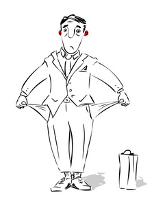 伤心的失败者,没有钱照片