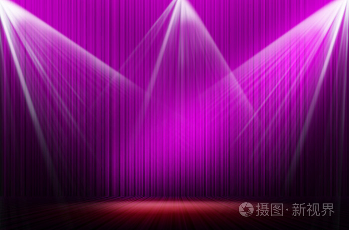 紫色舞台灯光作为背景