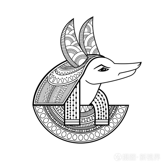 矢量的古埃及神插画-正版商用图片0bxrwp-摄图新视界