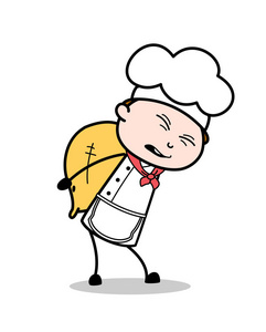 这么多负担的卡通厨师矢量图照片