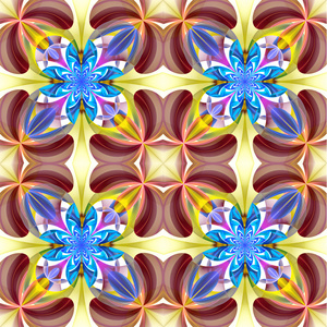 花瓣的板左右花朵的花瓣的对称图案.蓝色和棕色的调色板照片