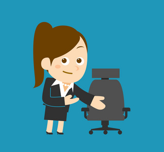 卡通女商人卡通彩色鞋项目女人的东西高跟鞋,女士手袋,化妆品,香水