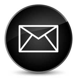 圆形的黑色联系人标志电子邮件图标优雅黑色圆形按钮照片