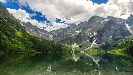 眼中海 Morskie Oko 湖中塔特拉山