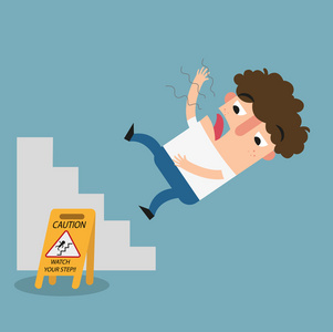 滑倒的危险图片