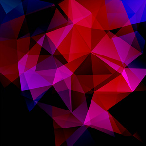 抽象的马赛克背景。三角几何背景。设计元素。矢量图。红色 黑色 紫色的颜色