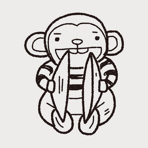 猴子玩具涂鸦