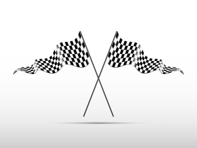 公式优胜者赛车格仔的旗,矢量照片