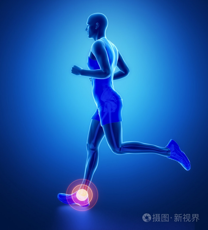 奔跑的人腿扫描