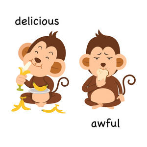 反义词卡通图片