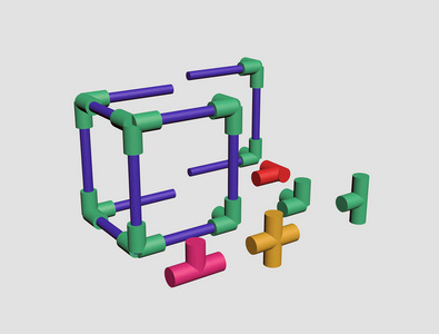 建立一种塑料格子 3d