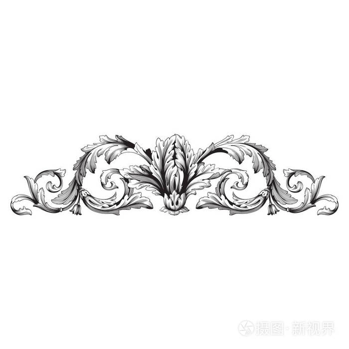 复古巴洛克装饰矢量